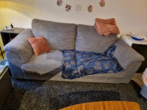 2 a 3 zit - grijze zetel - uit stof - zeer goede staat -ikea, Huis en Inrichting, Zetels | Zetels, Gebruikt, Driepersoons, Stof