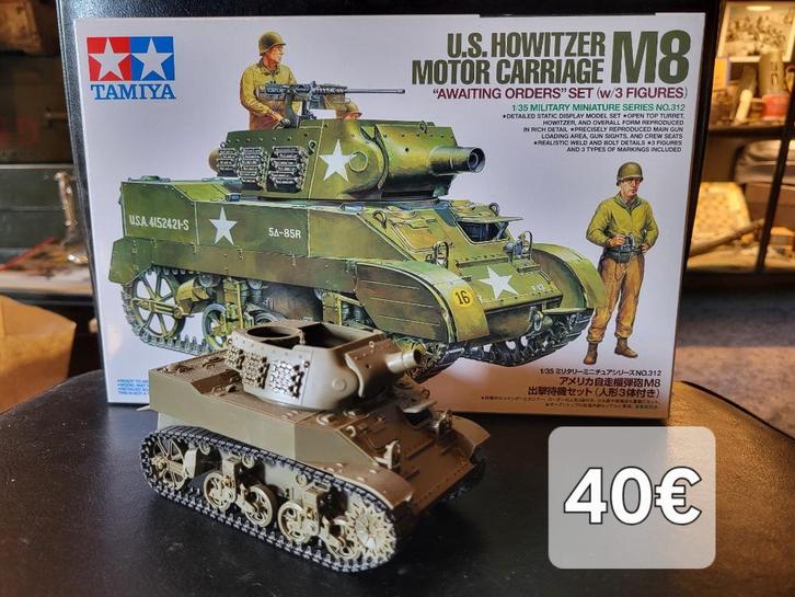 US M8 Stuart howitzer motor carriage 1/35, Hobby en Vrije tijd, Modelbouw | Auto's en Voertuigen, Zo goed als nieuw, Tank, 1:32 tot 1:50