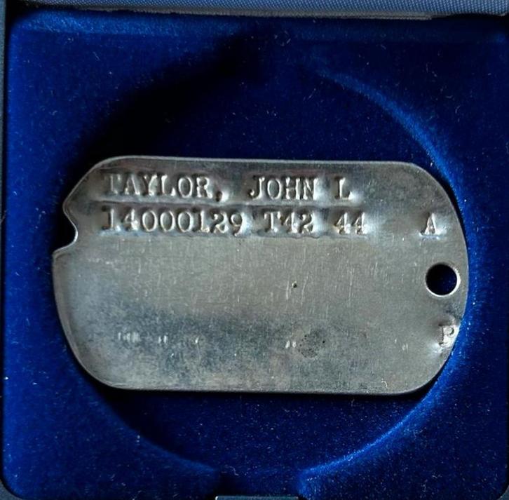 US WW2 dogtag, Verzamelen, Militaria | Tweede Wereldoorlog, Landmacht, Embleem of Badge, Ophalen of Verzenden