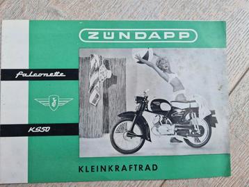 Gezocht; Zundapp folder W2551 VI 1961 beschikbaar voor biedingen