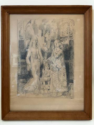 Potlood uit 1944 Paul Joostens (1889-1960), Enlèvement ou Envoi