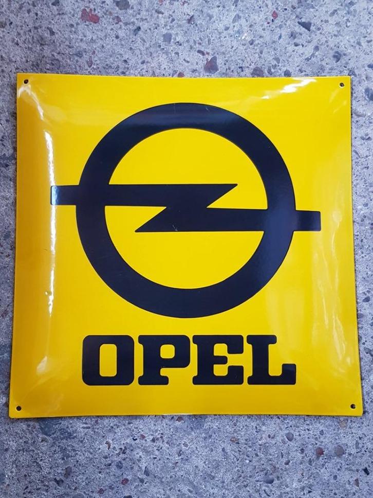 Opel emaille reclame bord mancave garage showroom borden, Verzamelen, Merken en Reclamevoorwerpen, Zo goed als nieuw, Reclamebord