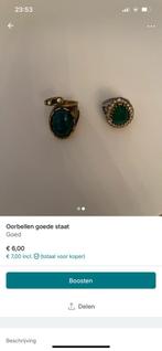 Ring met groen steen, Handtassen en Accessoires, Ringen, Ophalen of Verzenden, Zo goed als nieuw, Groen