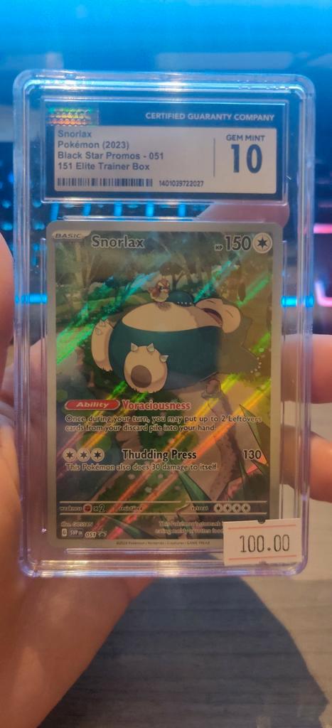 Snorlax Pokémon (2023) Black Star Promos - 051 CGC 10 PSA, Hobby en Vrije tijd, Verzamelkaartspellen | Pokémon, Nieuw, Losse kaart