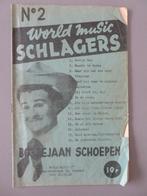magazine World Music Schlagers Bobbejaan Schoepen 1940,s, Verzamelen, Verzenden, Zo goed als nieuw, Boek, Tijdschrift of Artikel