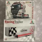 Italeri Iveco Hi-Way E5 Abarth + Racing Trailer, Hobby en Vrije tijd, Modelbouw | Auto's en Voertuigen, Verzenden, Zo goed als nieuw