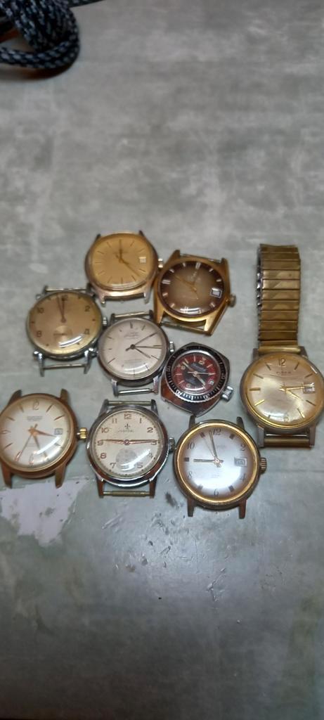 lot vintage horloges, Handtassen en Accessoires, Horloges | Antiek, Polshorloge, Overige merken, Staal, 1960 of later, Ophalen of Verzenden