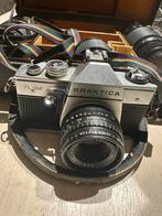 Praktica TL1000 analoge camera + 4 lenzen – vintage M42, Ophalen, Gebruikt, Compact, Overige Merken