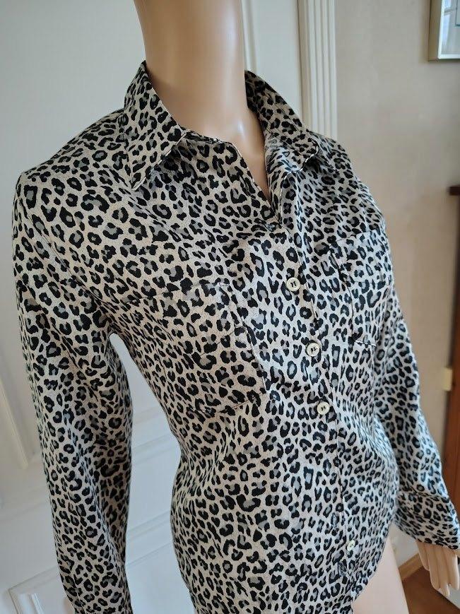 leuke animal print blouse met zilveren schijn, Kleding | Dames, Blouses en Tunieken, Maat 36 (S), Grijs, Verzenden
