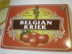 Blikken bord Belgian Kriek H 29 cm Br 39 cm, Verzamelen, Biermerken, Ophalen of Verzenden, Zo goed als nieuw