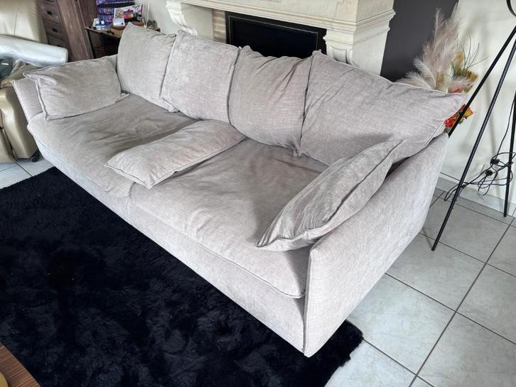 Zetelset met poef (Top Center), Huis en Inrichting, Zetels | Complete zithoeken, Zo goed als nieuw, Stof, Ophalen