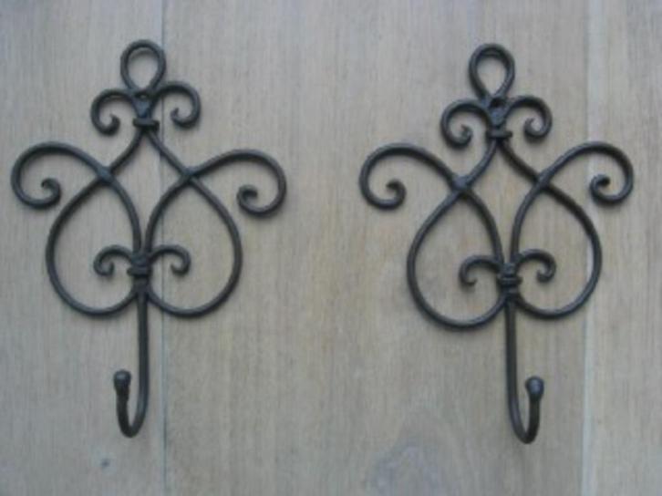 Haakje wand Landelijk metaal - bruin Clayre & Eef W40352, Huis en Inrichting, Woonaccessoires | Kapstokken, Nieuw, Wandhaken, Minder dan 100 cm