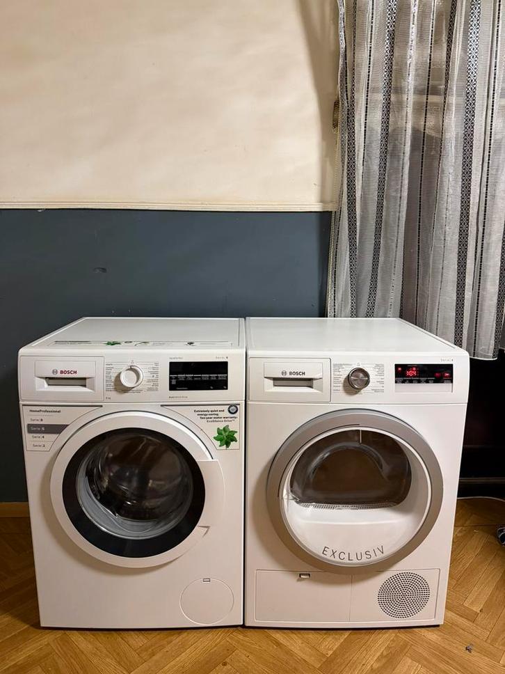 Wasmachine + Droogkast Bosch 8kg 380€, Elektronische apparatuur, Was-droogcombinaties, Zo goed als nieuw, Ophalen of Verzenden