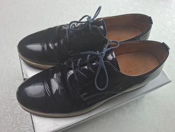 Donkerblauwe lederen schoenen m.steunzool merk Gabor maat 41 beschikbaar voor biedingen