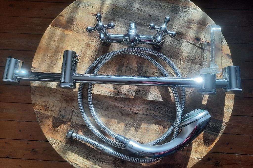 Ensemble robinetterie douche GROHE: -Mitigeur style rétro., Doe-het-zelf en Bouw, Sanitair, Gebruikt, Douche, Chroom, Inox, Ophalen