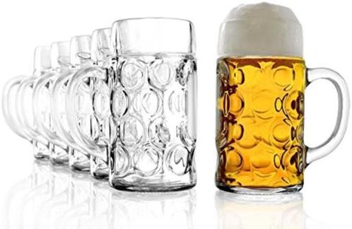 Verre à bière d'un litre, Collections, Verres & Petits Verres, Comme neuf, Verre à bière, Enlèvement