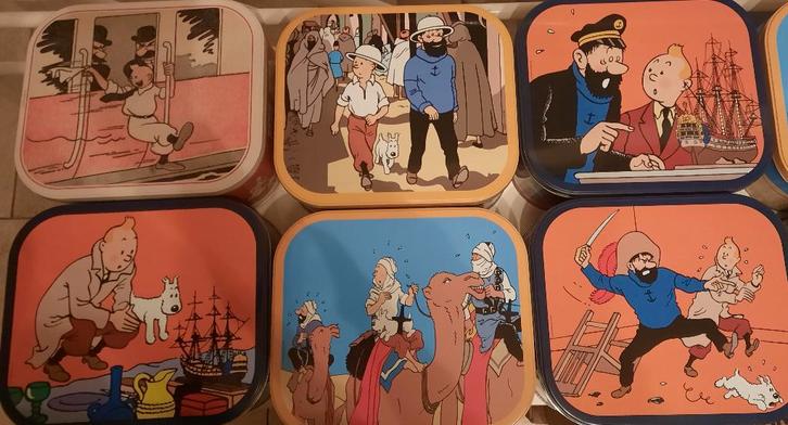 kuifjes blikken dozen, Verzamelen, Stripfiguren, Zo goed als nieuw, Gebruiksvoorwerp, Kuifje, Ophalen