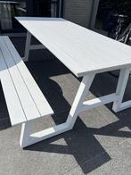 witte aluminium tuintafel, Tuin en Terras, Picknicktafels, Ophalen, Rechthoekig, Aluminium