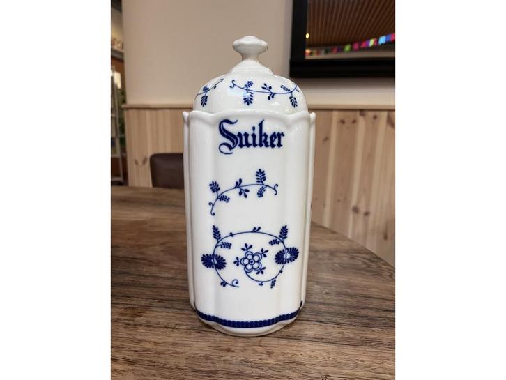 070. Blauwwit Porseleinen Voorraadpotten, Antiek en Kunst, Antiek | Keramiek en Aardewerk