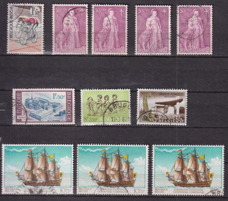 België: lot variëteiten gestempeld, Postzegels en Munten, Postzegels | Europa | België, Gestempeld, Gestempeld, Verzenden