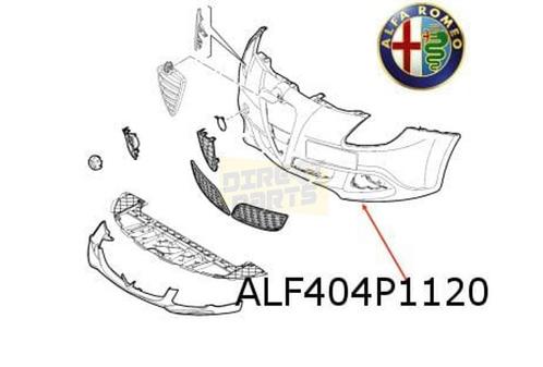 Alfa Romeo Giulietta (2/16) voorbumper  (bij koplampsproeier, Auto-onderdelen, Carrosserie, Bumper, Alfa Romeo, Voor, Nieuw, Verzenden