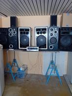geluidsinstalatie / discobar voor beginners, Gebruikt, 60 tot 120 watt, Front, Rear of Stereo speakers, Ophalen