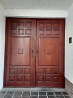 Handgemaakte houten voordeur (royal mahonie), Doe-het-zelf en Bouw, Ophalen of Verzenden, Zo goed als nieuw