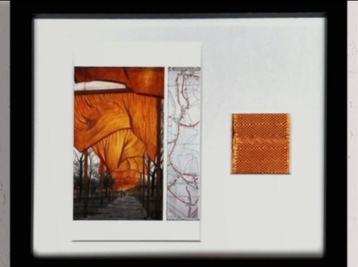 christo & jean-claude - the gates met origineel stuk stof beschikbaar voor biedingen