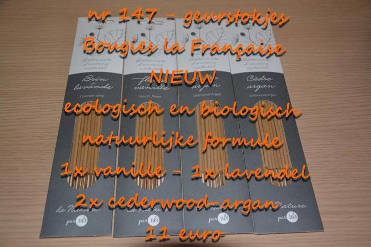 147. geurstokjes deel 7 , NIEUW ,  verzending inbegrepen, Huis en Inrichting, Woonaccessoires | Overige, Nieuw, Verzenden