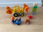 Duplo little backhoe loader 10811, Ophalen, Gebruikt, Complete set, Duplo