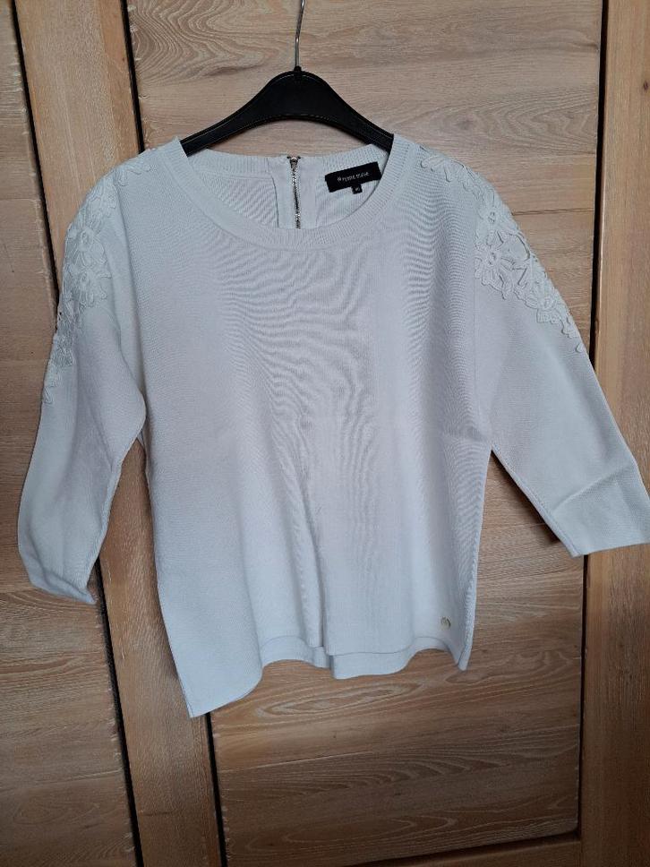 feestelijke trui, mt 40, Terre Bleue, katoen, Vêtements | Femmes, Pulls & Gilets, Comme neuf, Taille 38/40 (M), Blanc, Enlèvement ou Envoi