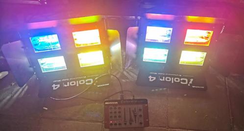 2 JB system iCOLOR 4 avec controleur et fligthcase, Muziek en Instrumenten, Licht en Laser, Gebruikt, Licht, Kleur, Ophalen