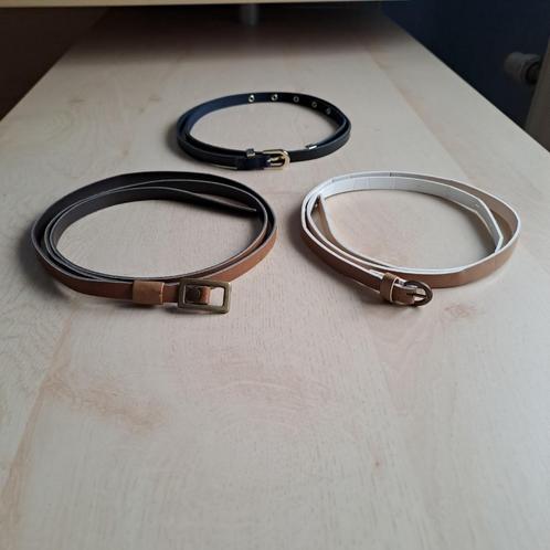 3 dunne riemen, Kleding | Dames, Riemen en Ceinturen, Zo goed als nieuw, Heupriem, 100 cm of meer, Minder dan 3 cm, Overige kleuren