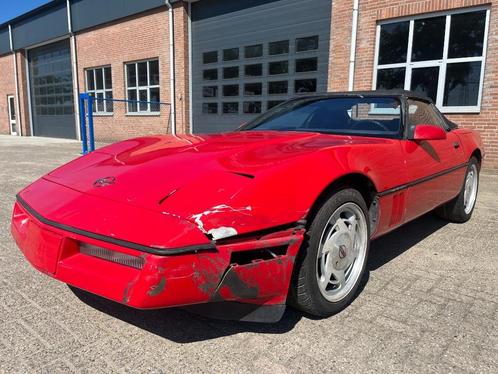 Corvette C4 cabriolet 1989, Auto's, Oldtimers, Bedrijf, Te koop, Chevrolet, Benzine, Cabriolet, 2 deurs, Automaat, Rood, Zwart