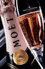 Metalen reclamebord Moët & Chandon - retro vintage mancave, Verzamelen, Ophalen of Verzenden, Zo goed als nieuw, Reclamebord