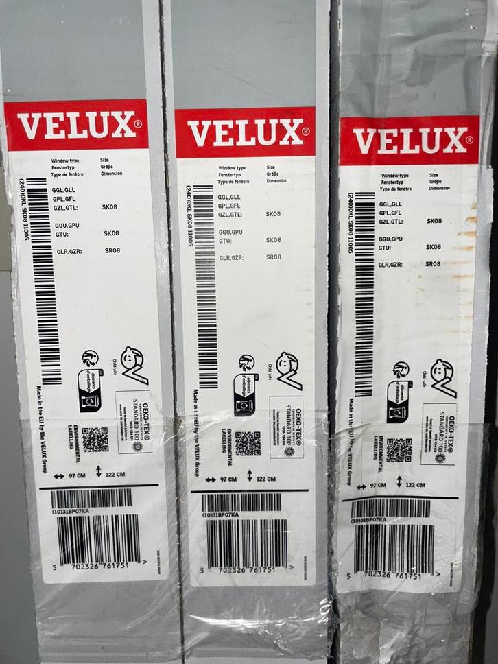 Velux Store DKL SK08 1100S 97x122 cm original Bleu marine, Doe-het-zelf en Bouw, Glas en Ramen, Nieuw, Overige typen, 120 tot 160 cm