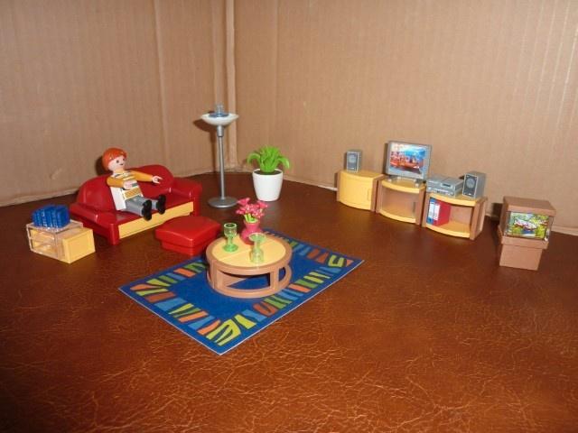 Woonkamer zetel kasten meubels voor huis villa hotel, Kinderen en Baby's, Speelgoed | Playmobil, Zo goed als nieuw, Complete set