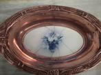 rood koper schaal met delft steen, Antiek en Kunst, Ophalen of Verzenden, Koper