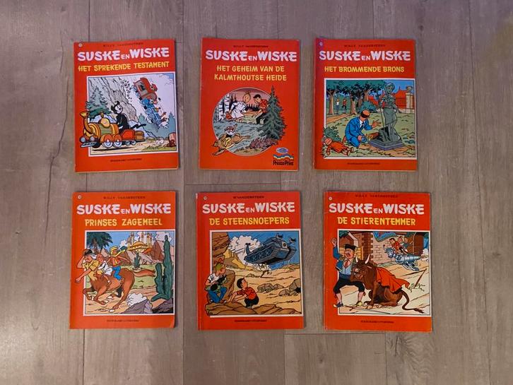 6 oude strips Suske en Wiske te koop, Boeken, Stripverhalen, Gelezen, Meerdere stripboeken, Ophalen of Verzenden