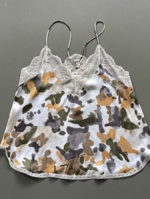 ZGAN Christy Camou top van Zadig & Voltaire, Kleding | Dames, Topjes, Zo goed als nieuw, Maat 34 (XS) of kleiner, Overige kleuren