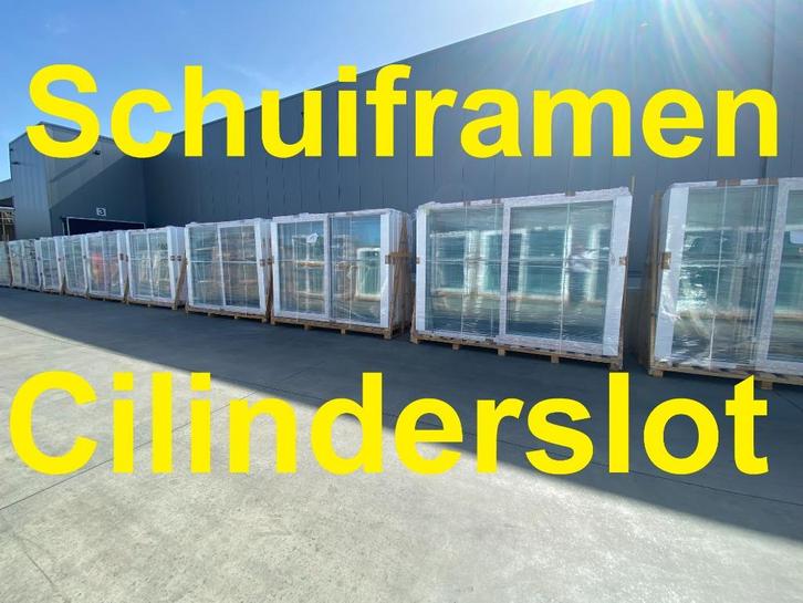 pvc schuifraam met slot, pvc deur, pvc raam, rolluiken, Doe-het-zelf en Bouw, Raamkozijnen en Schuifdeuren, Nieuw, Raamkozijn