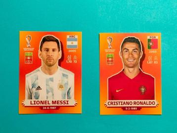 Panini Stickers Ronaldo & Messi - WK 2022 Qatar beschikbaar voor biedingen