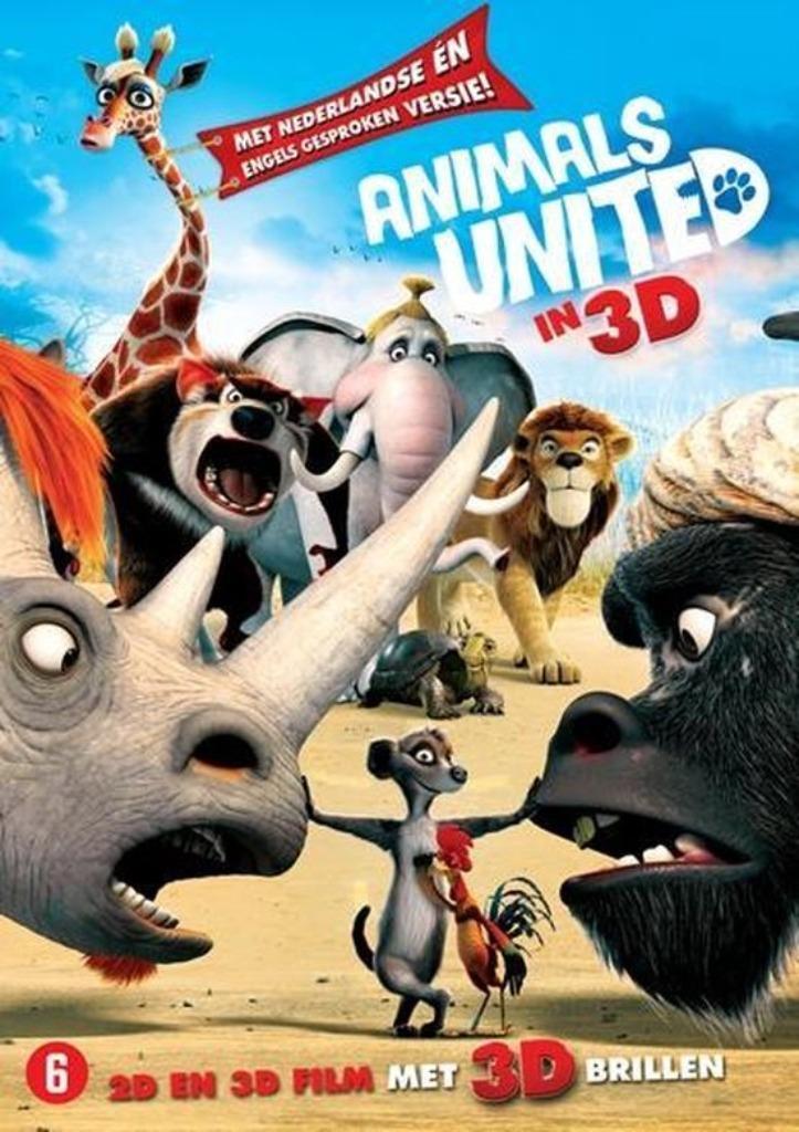 Dvd - Animals united in 3D, Cd's en Dvd's, Dvd's | Tekenfilms en Animatie, Ophalen of Verzenden