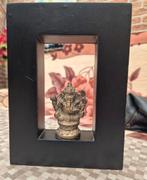 Vintage koperen/messing Ganesha staanbeeld op kader, Antiek en Kunst, Ophalen of Verzenden