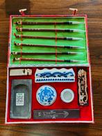 Coffret nécessaire à calligraphie chinois milieu xxè siècle, Antiquités & Art, Enlèvement ou Envoi