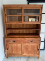 Teak vitrinekast 1m40, Huis en Inrichting, Kasten | Vitrinekasten, Ophalen of Verzenden, Zo goed als nieuw, Teakhout