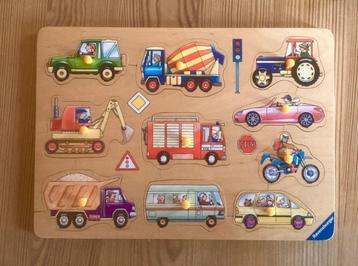 Ravensburger houten puzzel, voertuigen vanaf 2 jaar 10  beschikbaar voor biedingen
