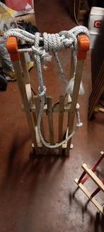 Slee s in hout van Davos, Ophalen, Rugleuning, Zo goed als nieuw, Hout