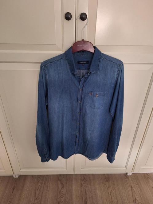 NIEUW mooi licht jeanshemd, Terre Bleue, man S, Kleding | Heren, Overhemden, Nieuw, Halswijdte 38 (S) of kleiner, Blauw, Ophalen of Verzenden