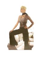 dames topje, broek en sjaal, Ophalen, Gedragen, Maat 38/40 (M), Bruin